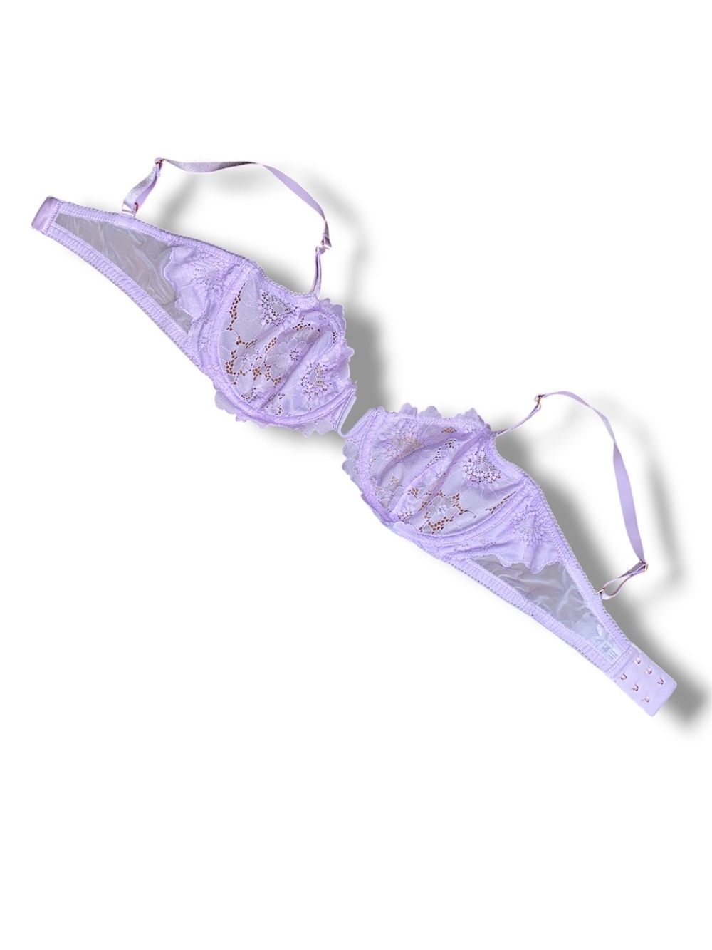 aerie real good Sheer Lace Underwire Bra - balconette 34D